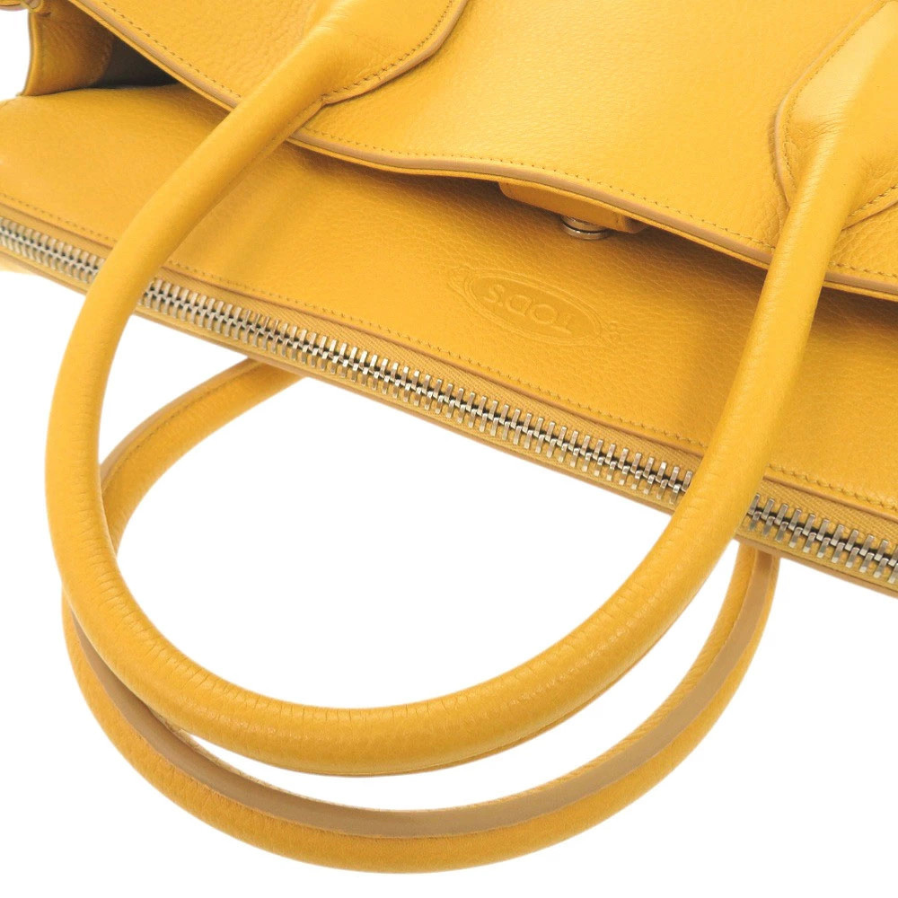 Tod’s Logo 2WAY Leather Yellow Women’s Bag #LTB1403