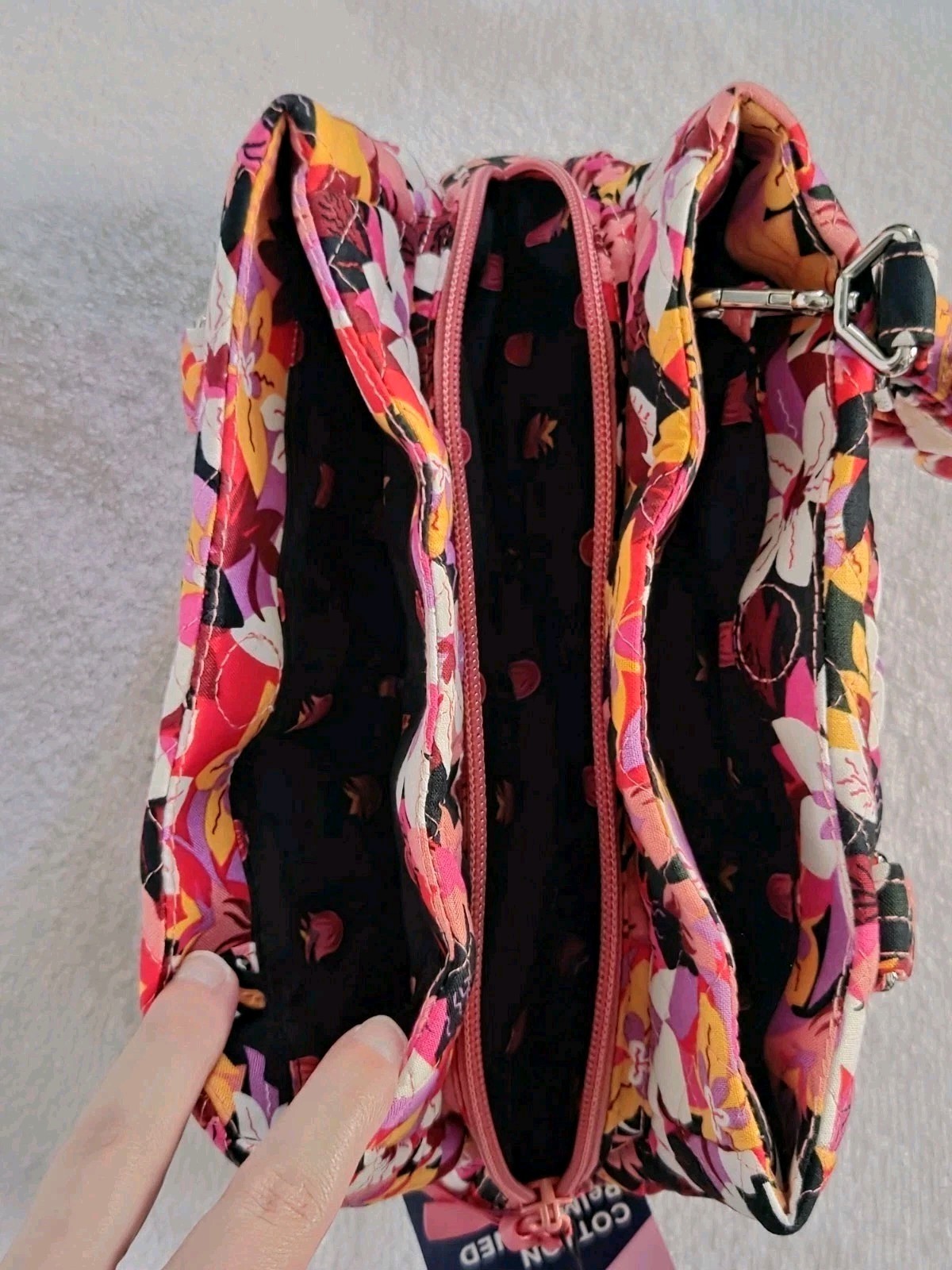 Vera Bradley Mini Multi-Compartment Crossbody In Rosa Floral NWT