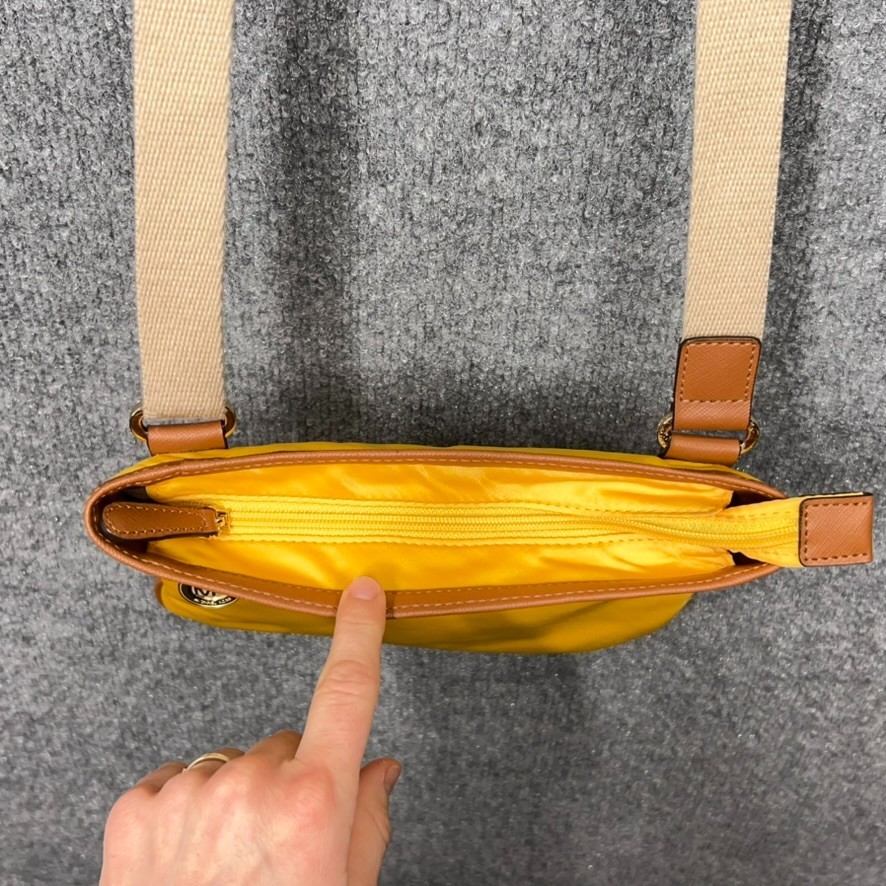 Michael By Michael Kors Yellow Crossbody Nylon Bag Purse Classic Designer Casual