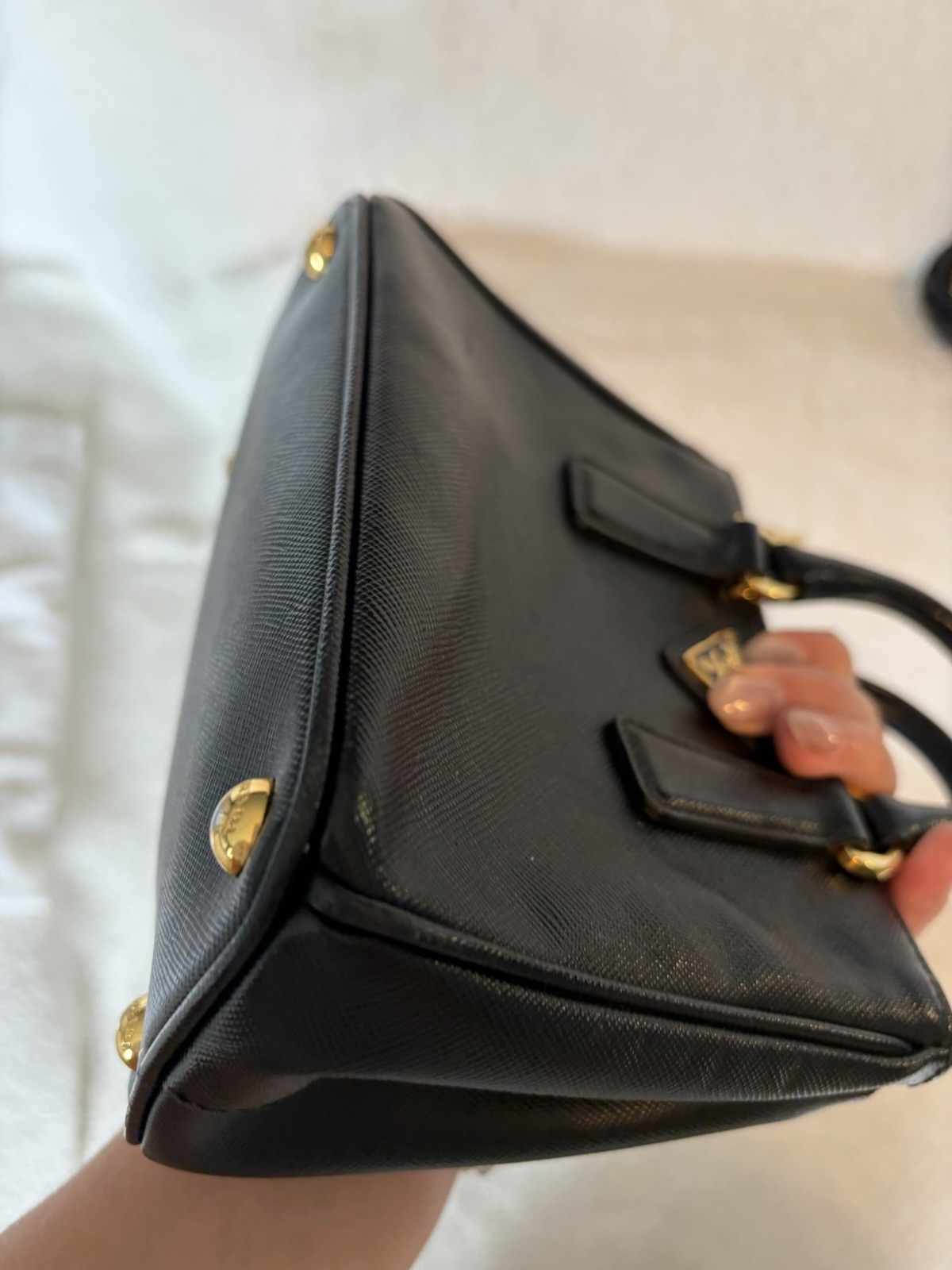 PRADA Galleria Micro Saffiano Leather Black Bag