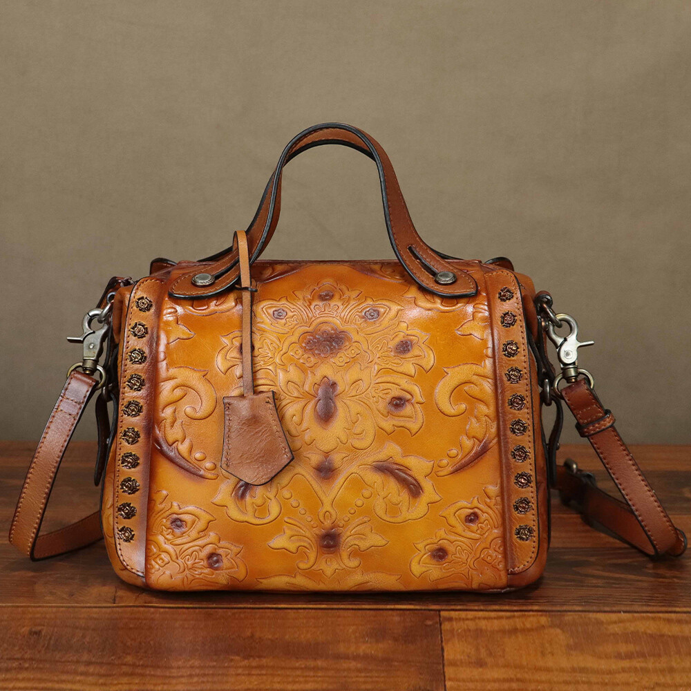 Genuine Leather Purses and Handbags Women Vintage Shoulder Bag Crossbody Satchel