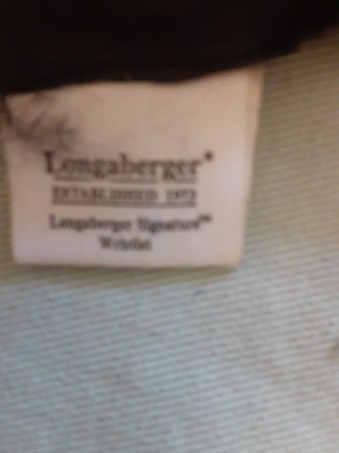 Longaberger “Signature” Wristlet With Leather Trim For Coins, Credit Cards Etc.