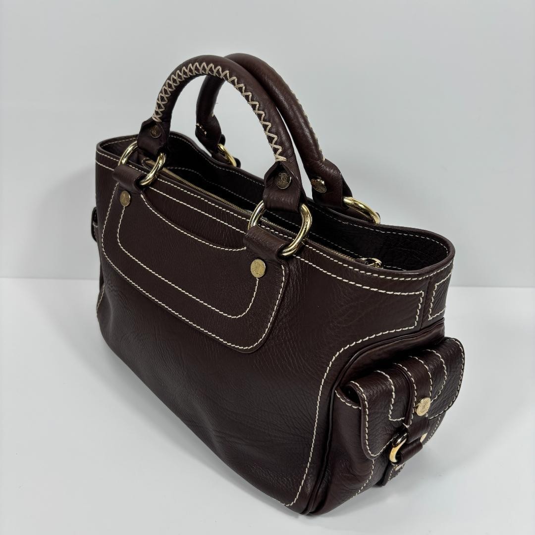 Celine Boogie Bag Handbag Dark Brown MBZ1168 Japan 0710767