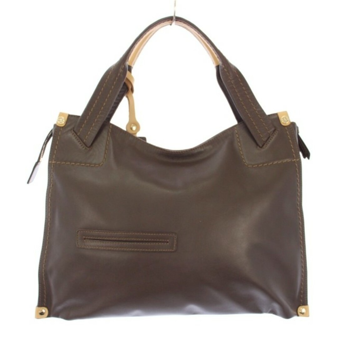Pelle Borsa Handbag Leather Brown TK Used cf773293bece40c59f73a23b7b9aab9b