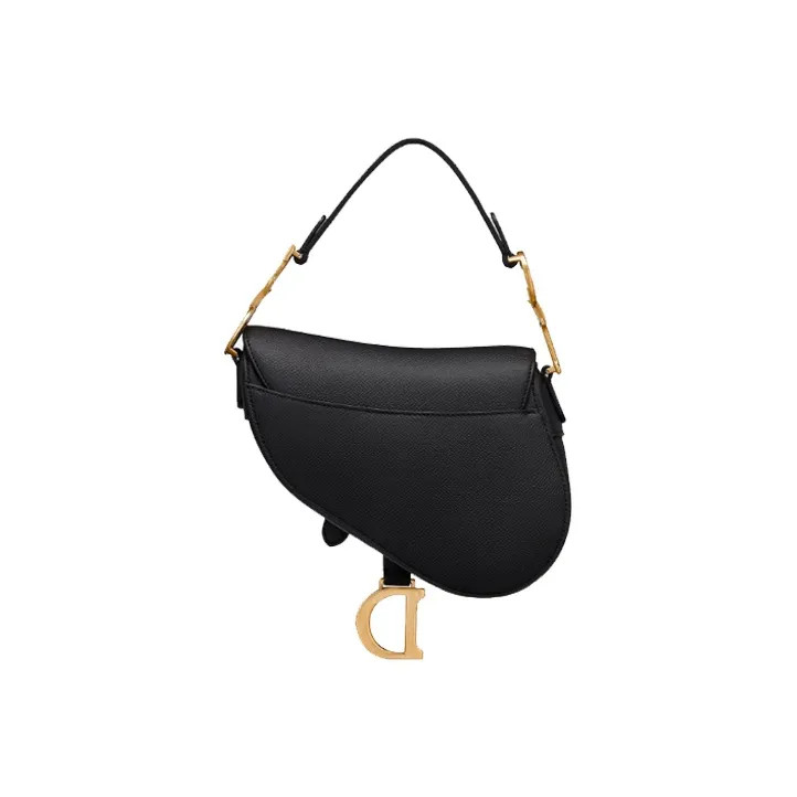 DIOR Saddle Leather Shoulder Bag Mini Women’s Black 8.3*5.9*7.5 in