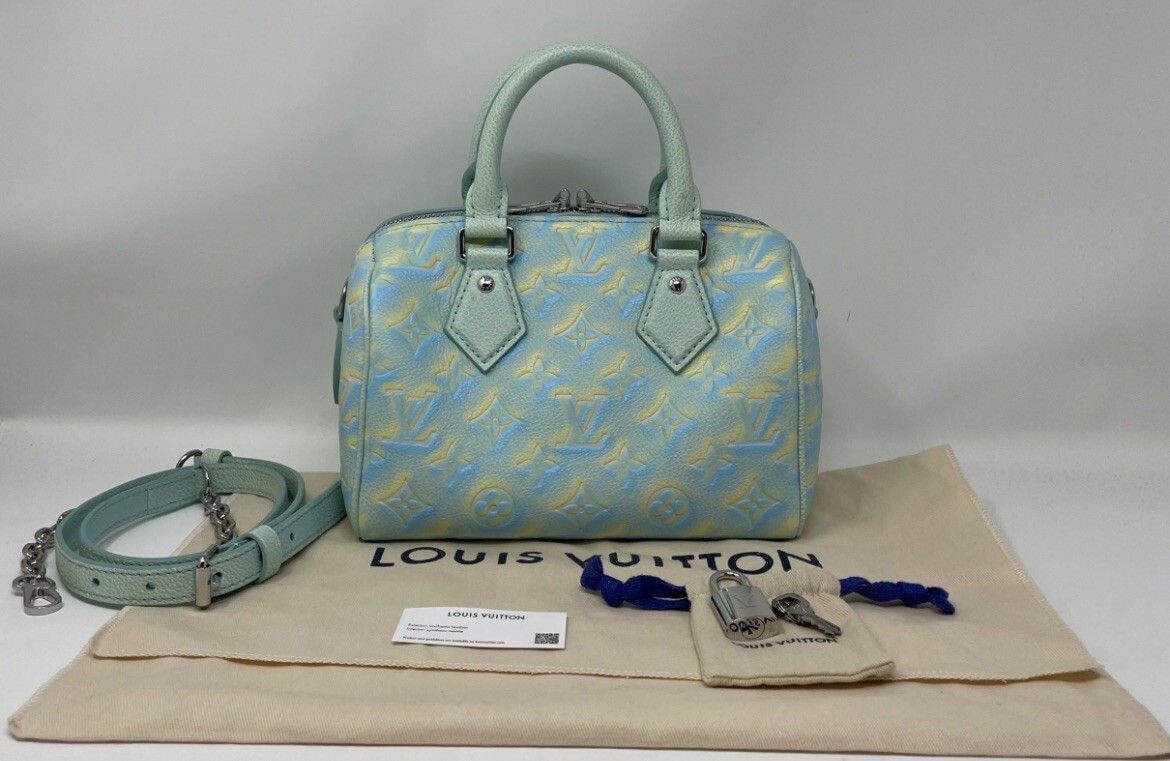 Louis Vuitton Speedy Bandouliere 20 Stardust Collection Green Rare 🦄