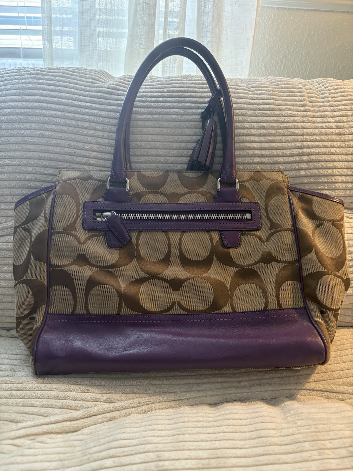Coach Signature Large Candace Carryall w/ Matching Wallet