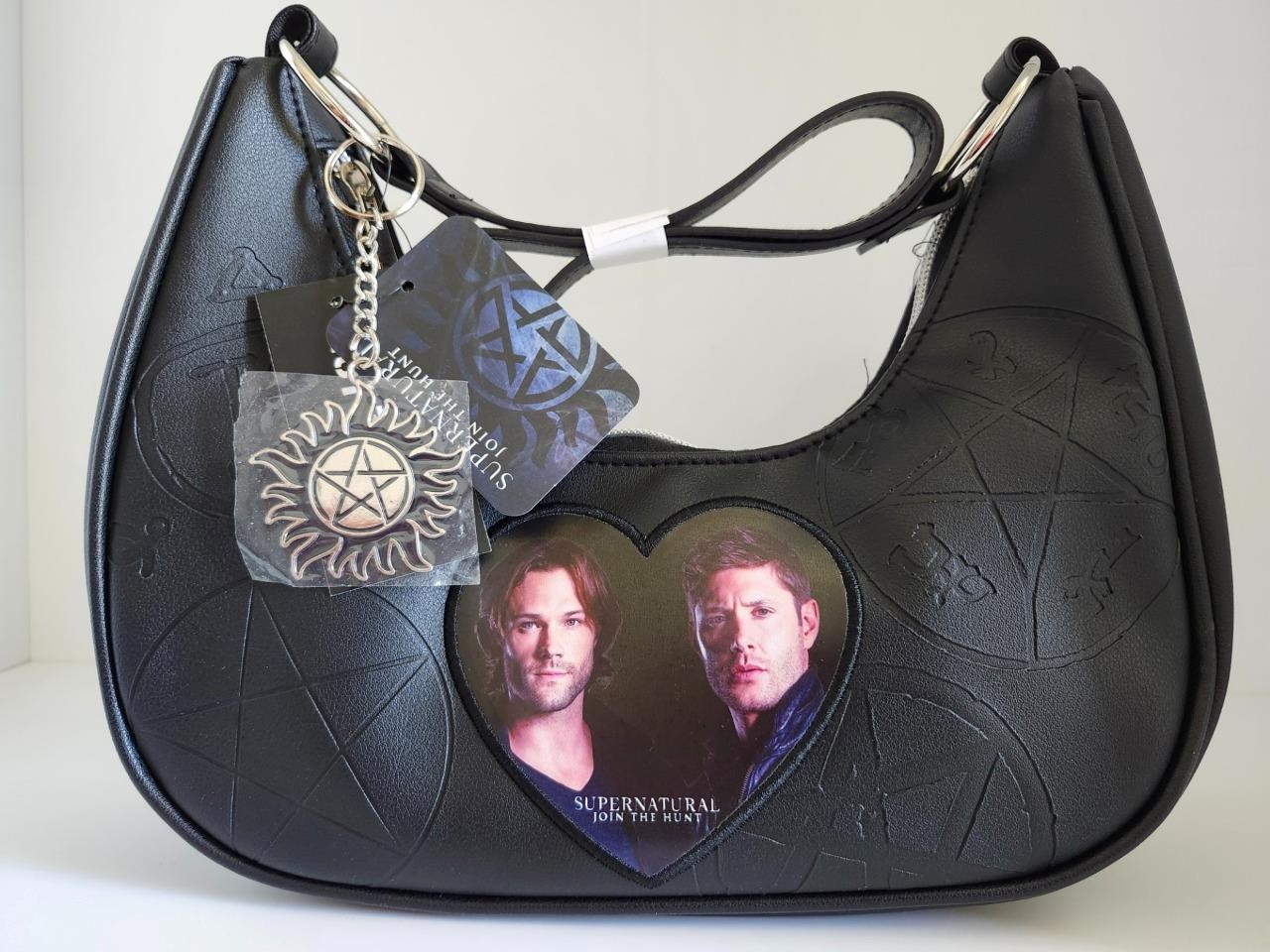 WB TV Supernatural Winchesters Sam & Dean Shoulder Bag Purse Symbols Bioworld