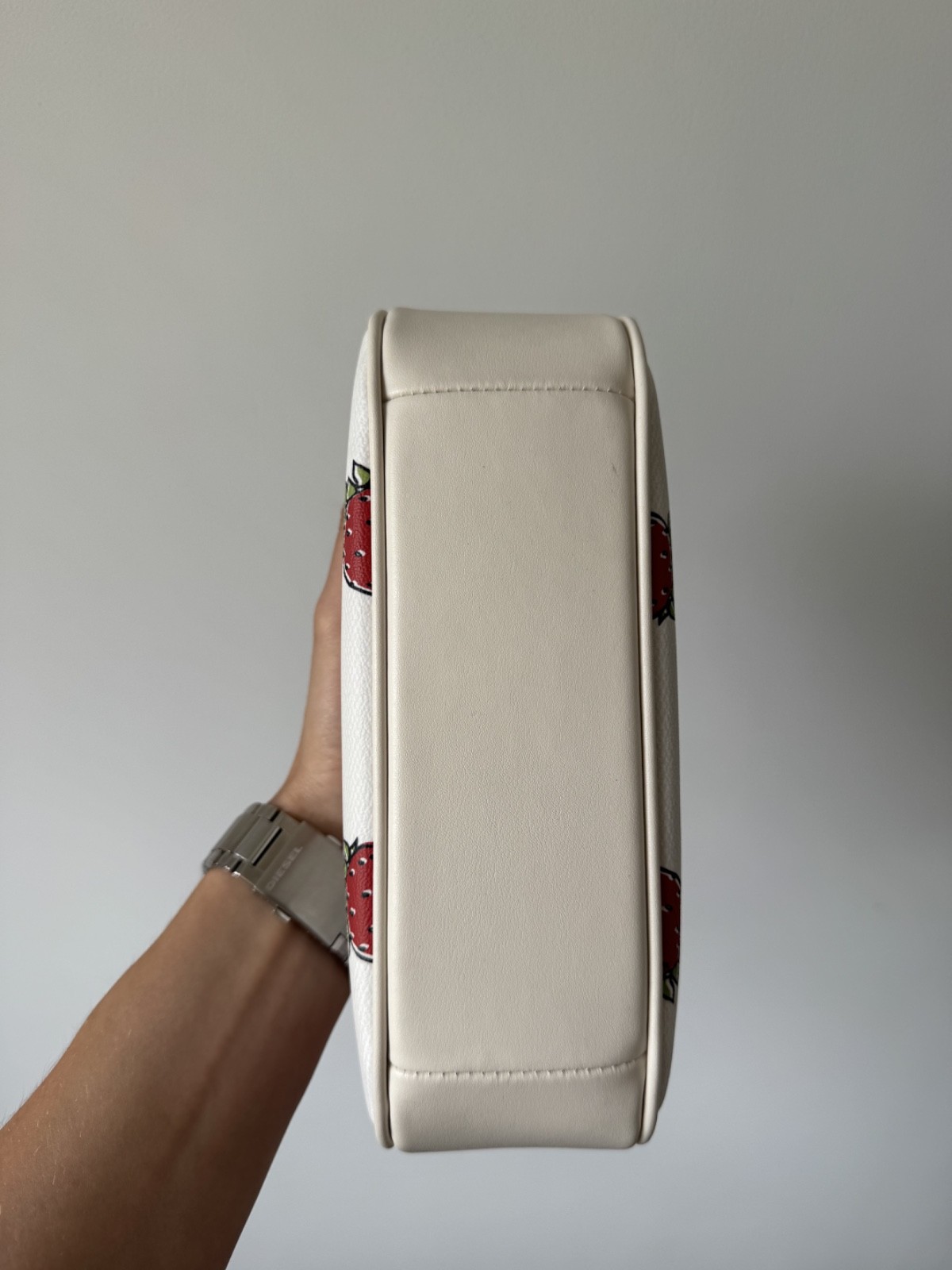 Coach Teri Shoulder Bag With Strawberry Print Chalk Multi Canvas CAL62