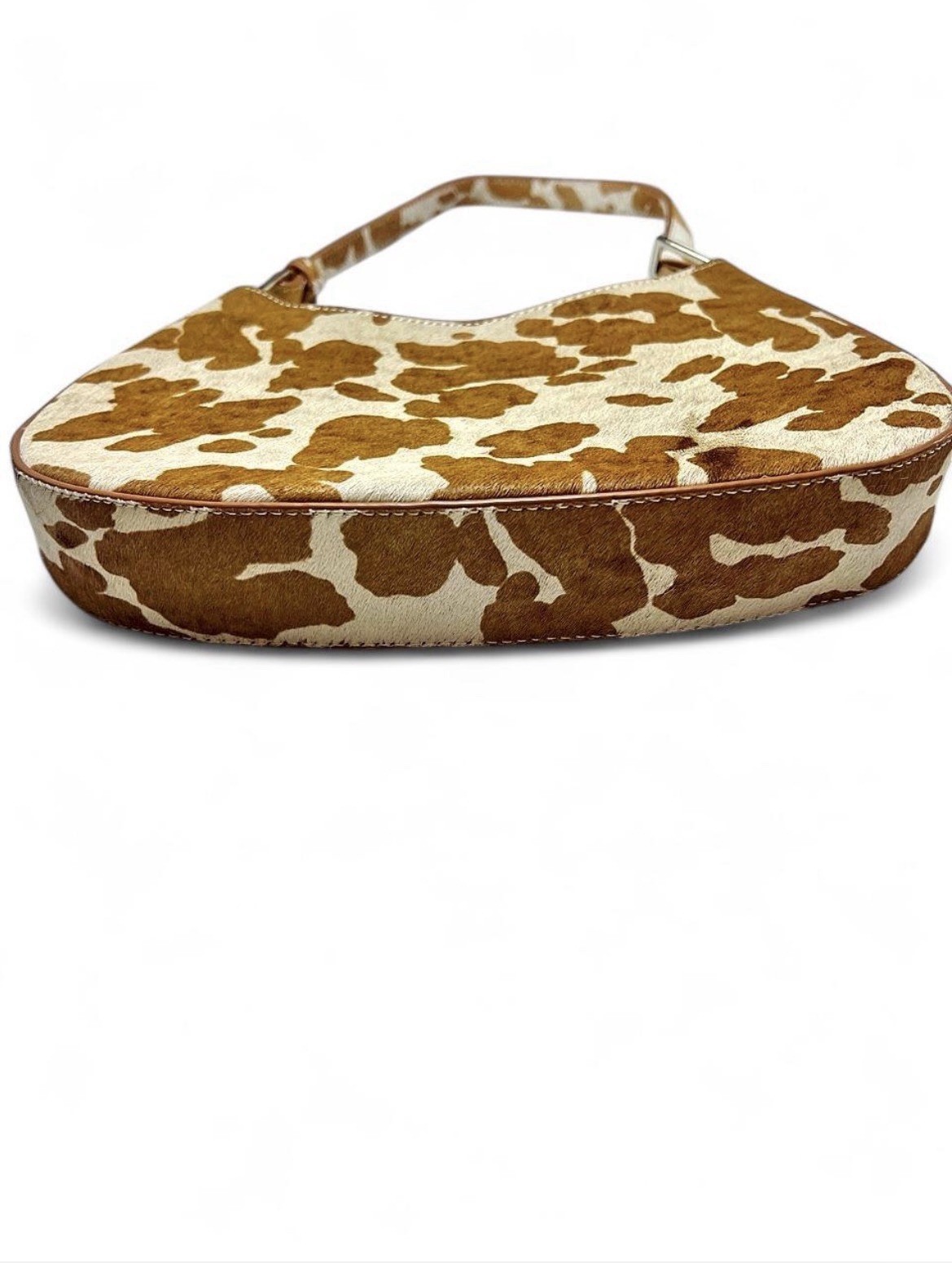 Urban Outfitters Genuine Calf Hair Cow Print Baguette Shoulder Bag