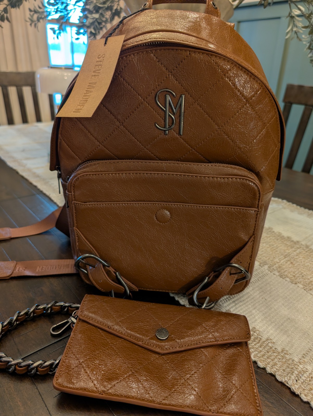Brand new Steve Madden backpack set in “Nutshell” brown 🤎