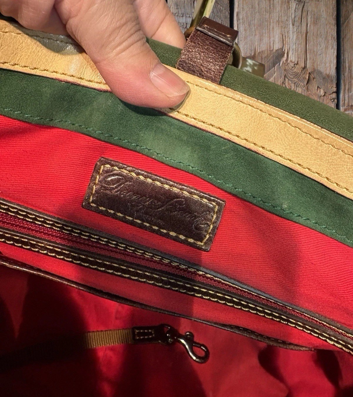 Dooney Bourke Bone Cream Florentine Toledo Leather Saddle Messenger Bag Rustic
