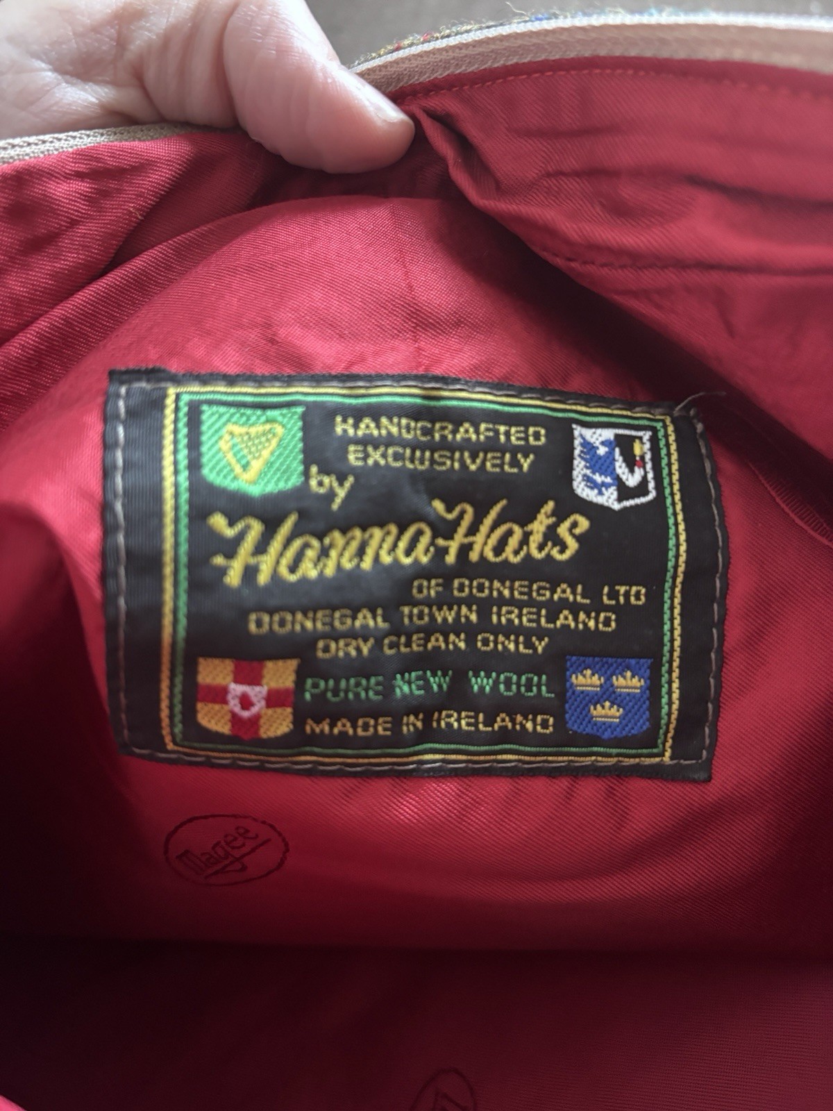 Donegal Ireland Tweed Wool Patchwork Tote Bag By Hanna Hats