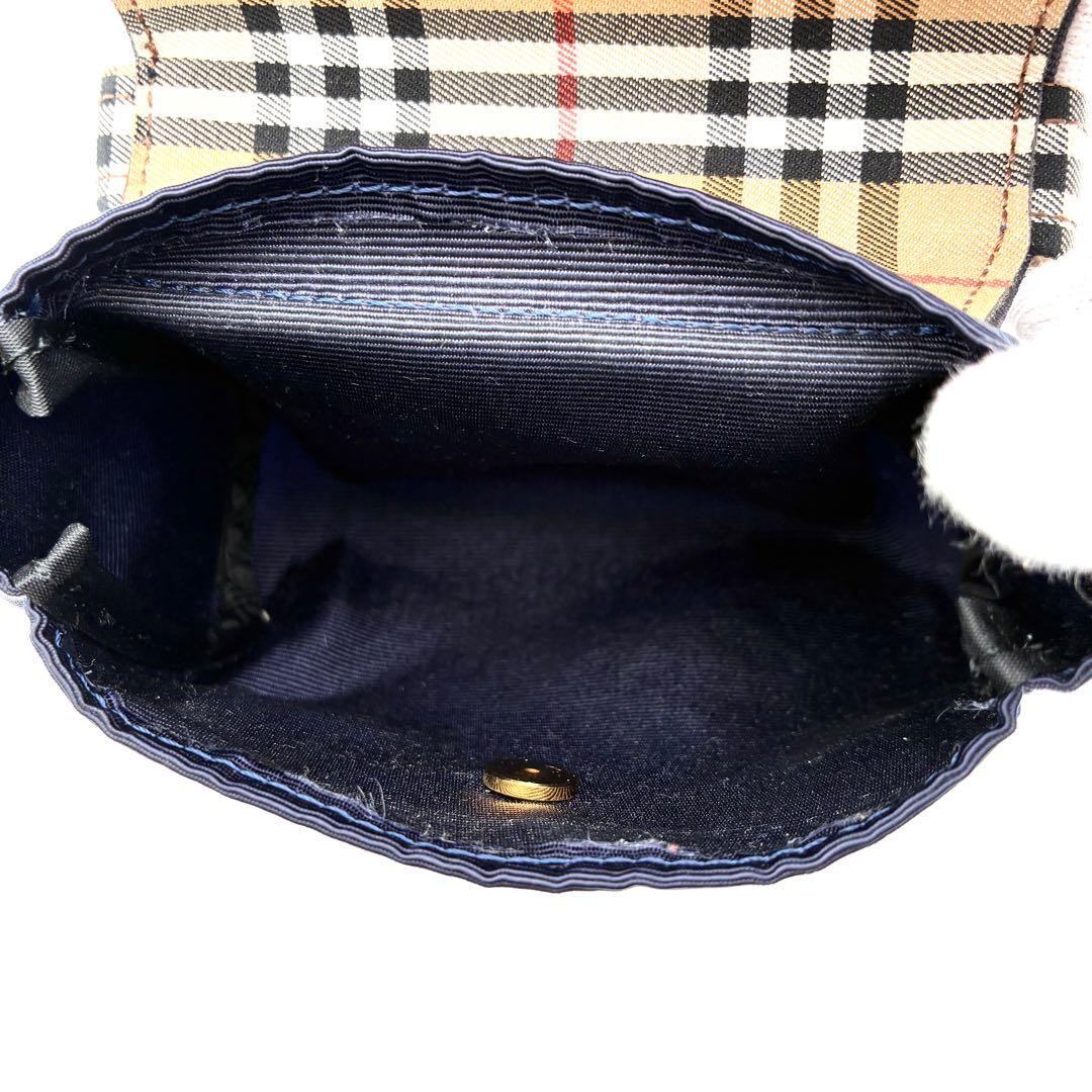 BURBERRY Handbag Nova check Navy Vintage Authentic From Japan