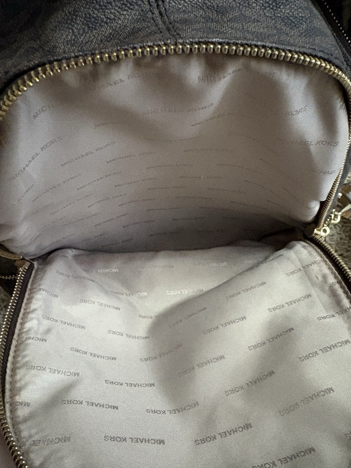 Michael Kors Rhea Medium Zip Backpack Chocolate Brown