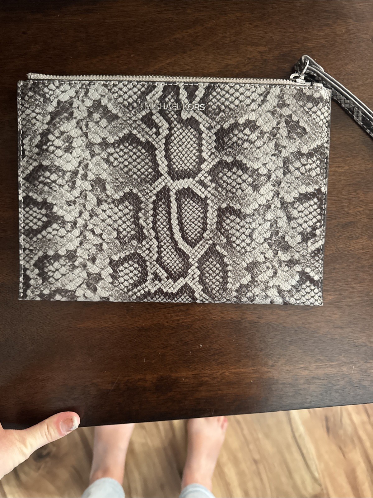 Michael Kors Large Clutch Wristlet – Snakeskin