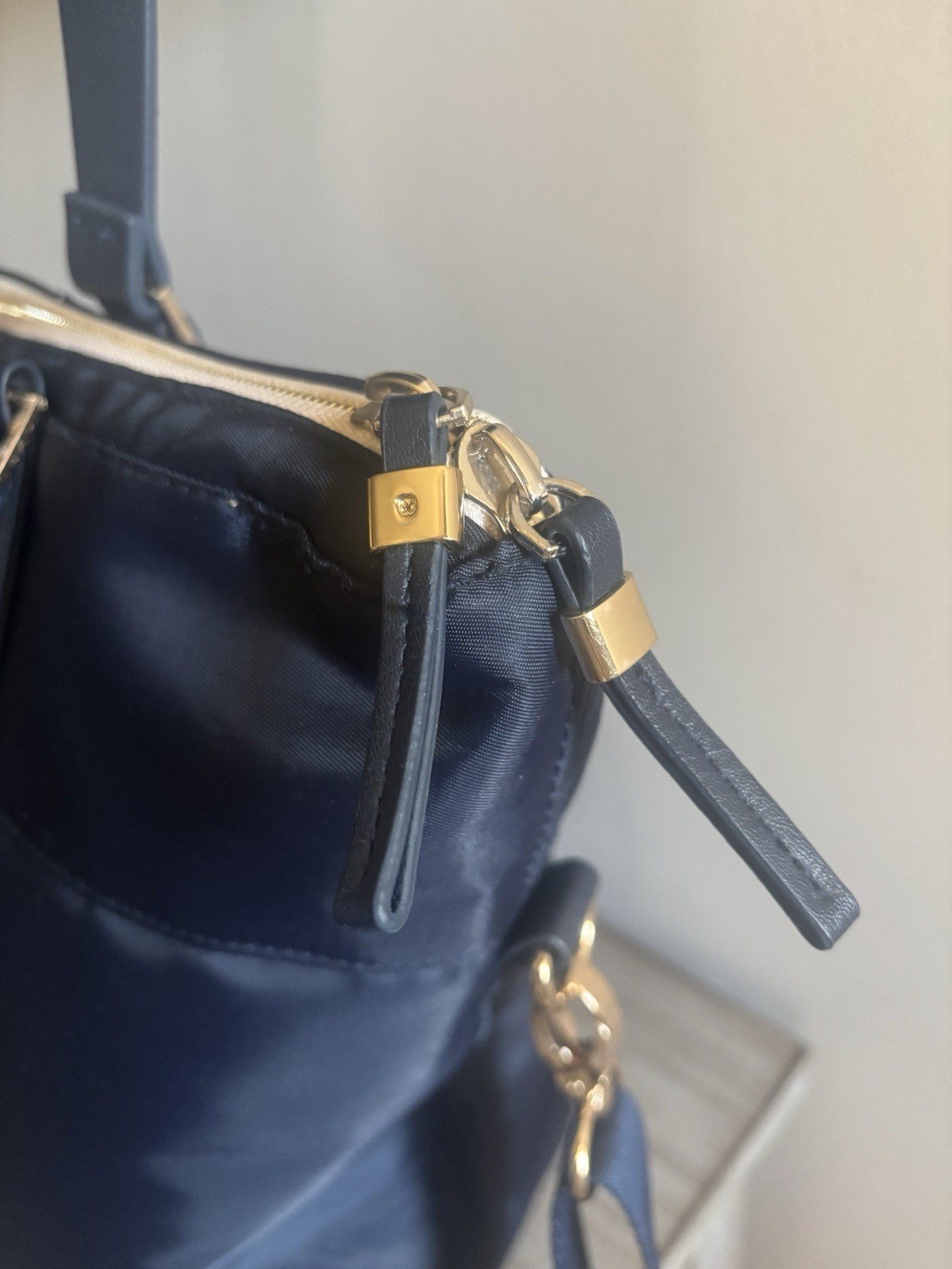 Ricardo Beverly Hills Navy Blue Tote Bag with Adjustable Shoulder Strap