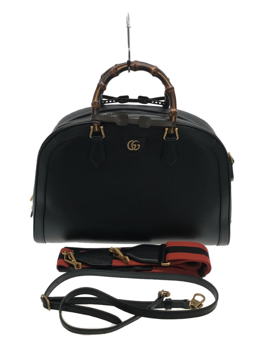 GUCCI Bag: Boston Black Leather W31.5-40.5H28D14cm w/o accessories;–