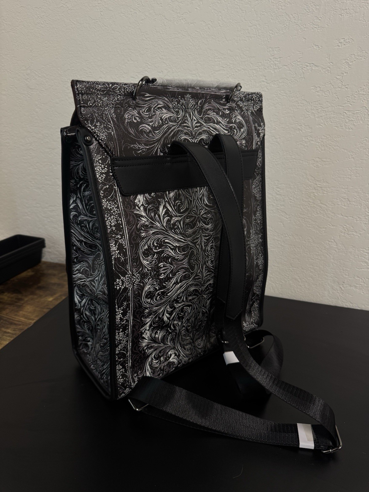 Skullette Leather Backpack in “Obscuria”. Brand New Never Used Goth/Emo/Punk Bag
