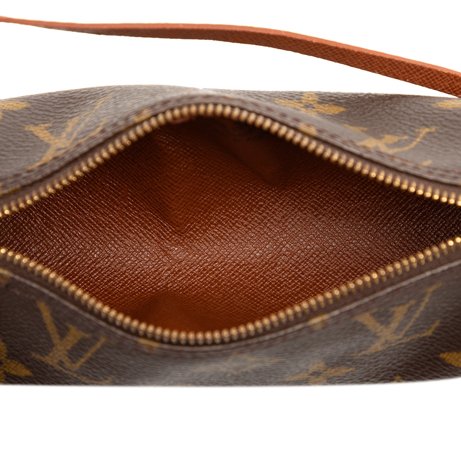 Authenticated Louis Vuitton Monogram Papillon Pochette Brown