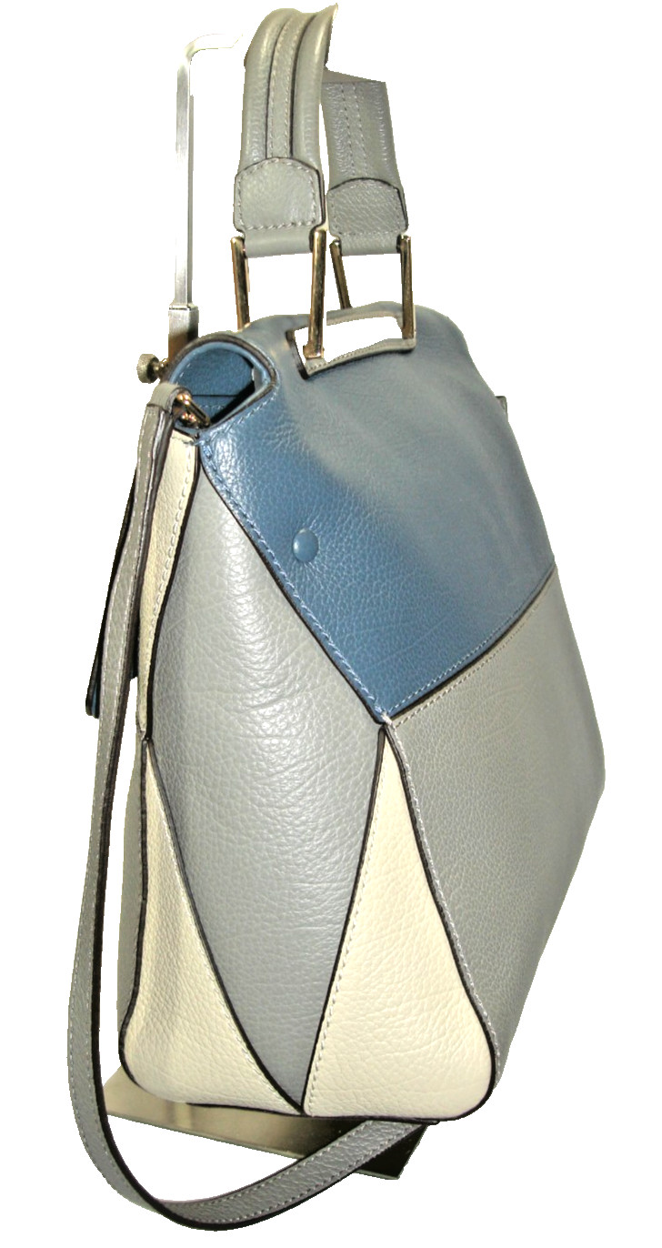 Furla Beautiful Artesia Colorblock Soft Leather Satchel Shoulder Bag MINT!