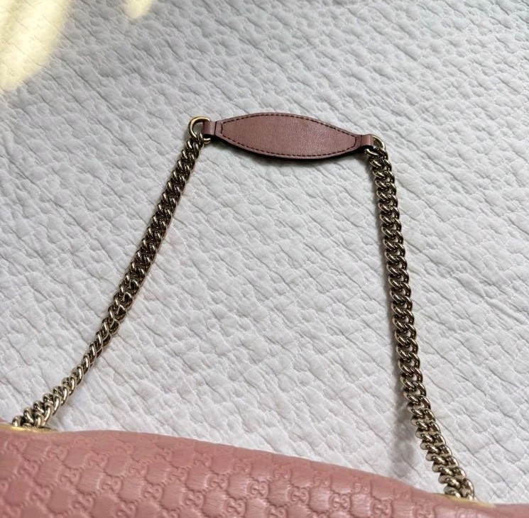 GUCCI Micro Guccissima Emily Chain Shoulder Bag with Tassel