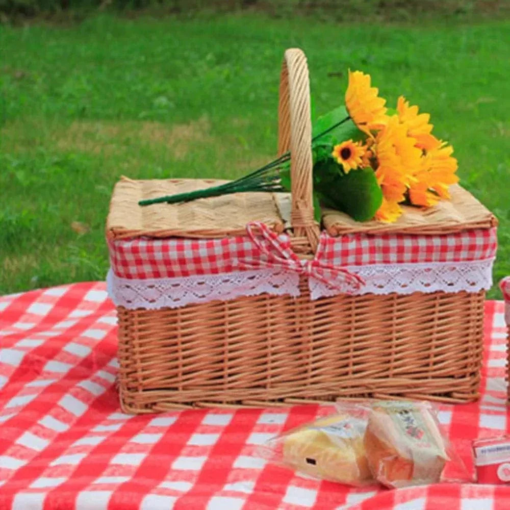 Wicker Basket Bag for Women, Beach Vacation and Market Purse