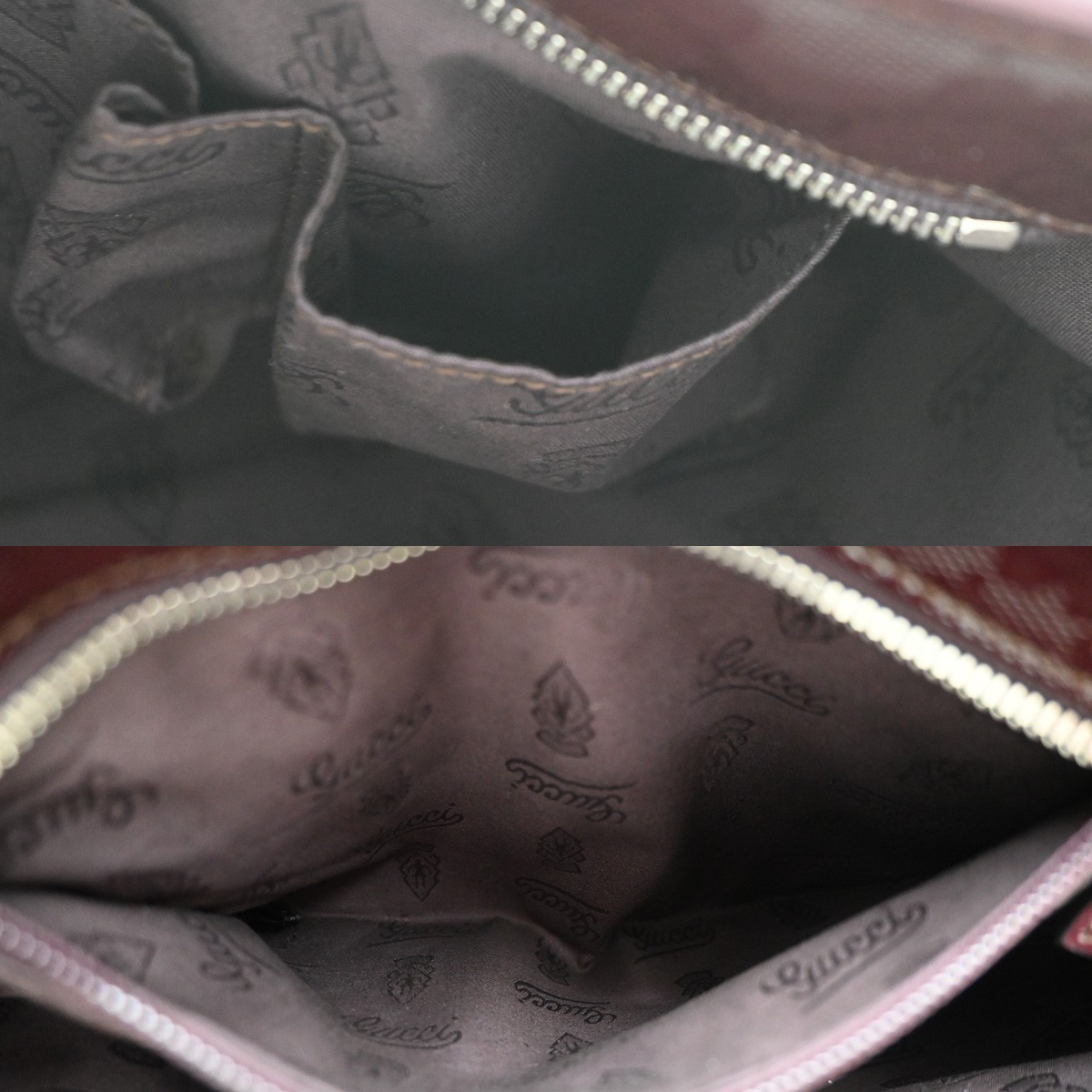 GUCCI Logo Imprime GG Pattern Tote Bag PVC Leather Red Italy SHW 67KD760