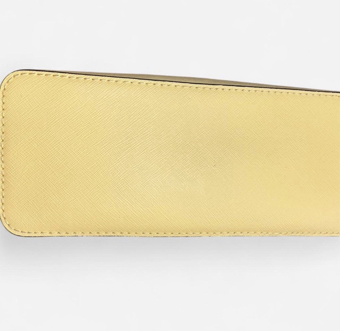 Michael Kors Cindy Small Dome Crossbody Bag Yellow Gold Tone Zip, Inner Pockets