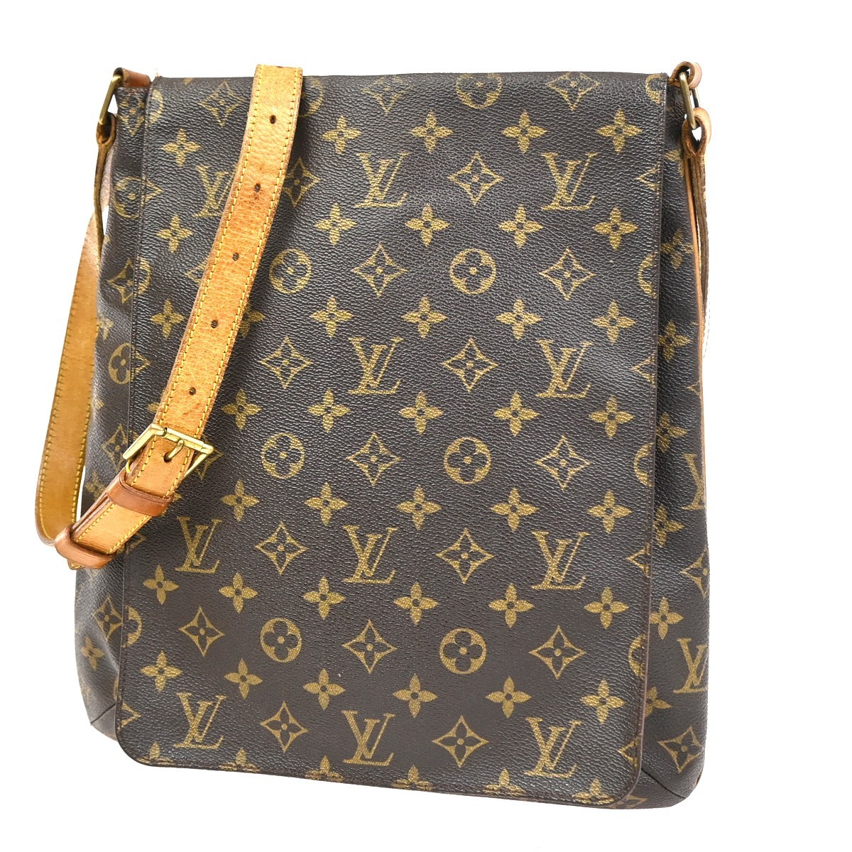 LOUIS VUITTON Musette Shoulder Bag Monogram Leather Brown France M51256 39KD336