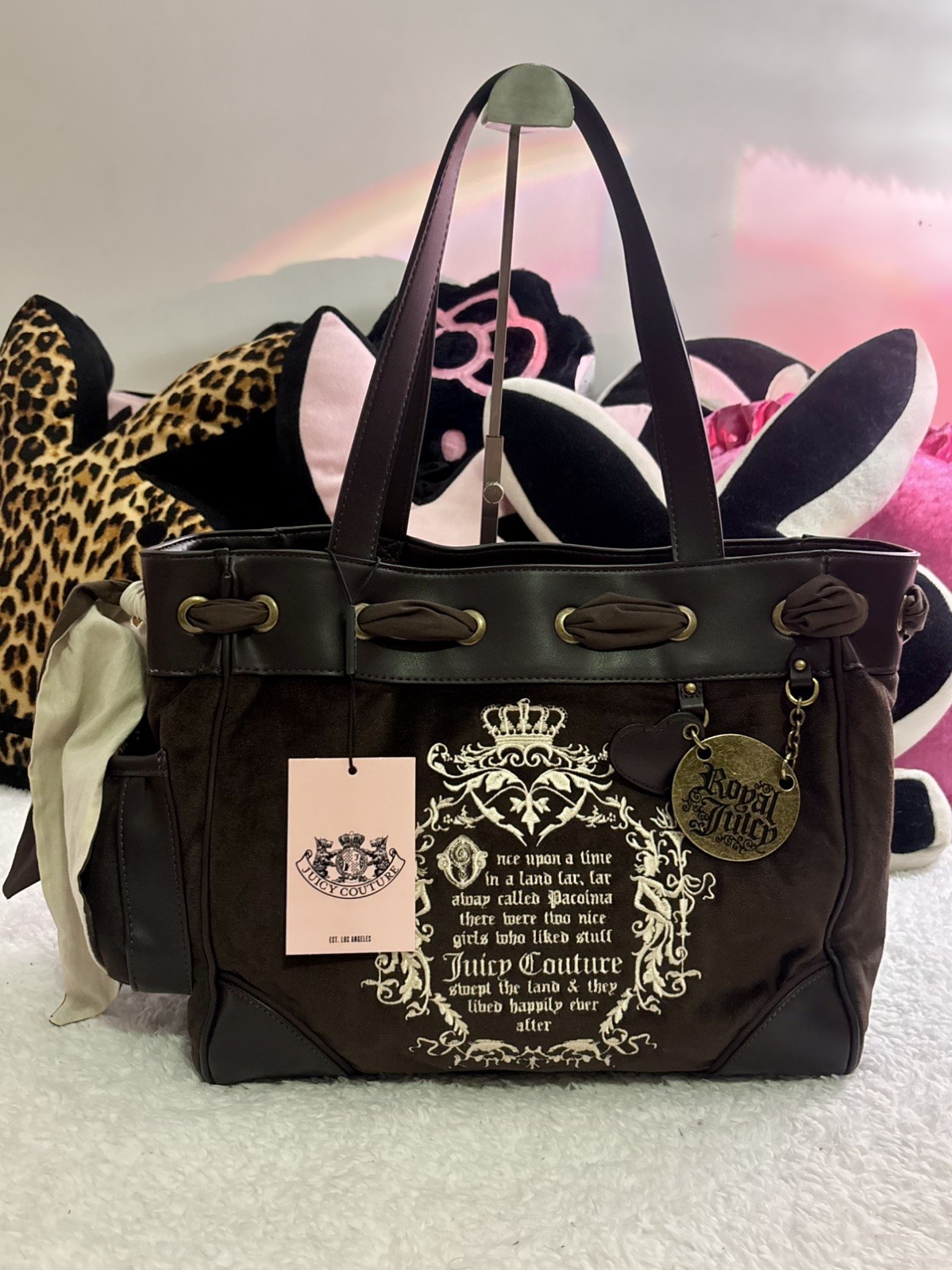Juicy Couture Fairytale once upon a time Brown Daydreamer Tote BNWT