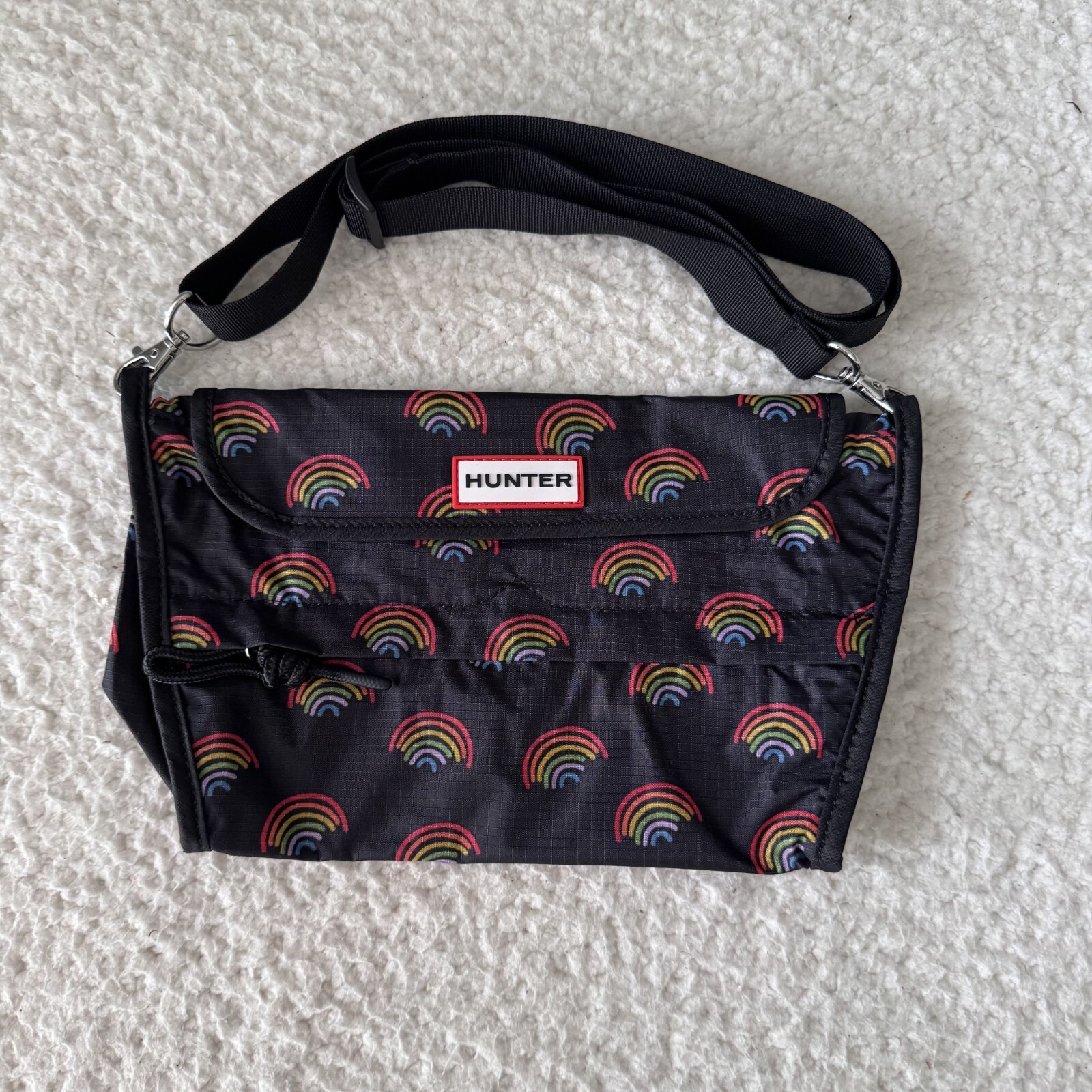Hunter Original Packable Crossbody Bag Mini Rainbow Print