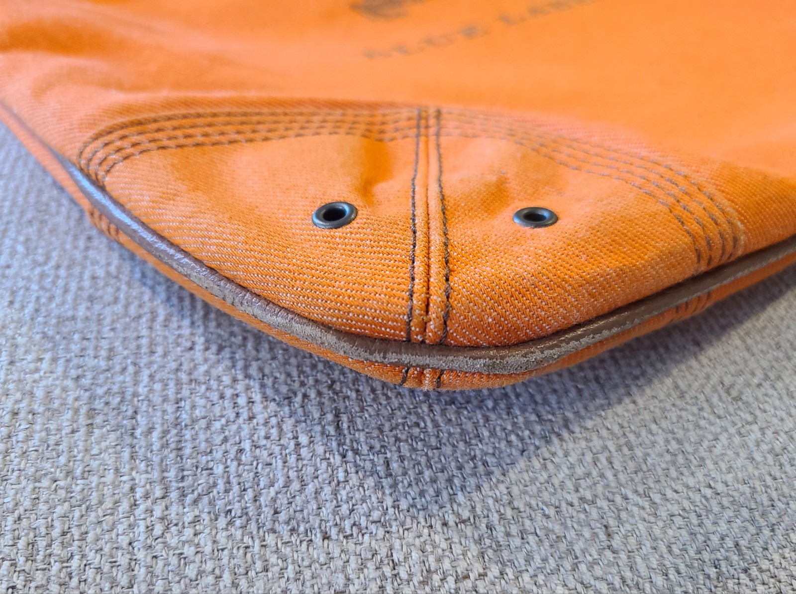 Vintage Burberry Blue Label Orange Canvas Tote RARE Y2K