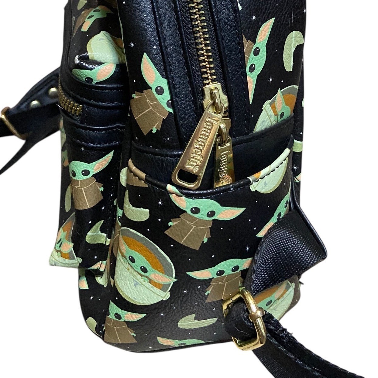 Star Wars Loungefly Grogu Baby Yoda Mini Backpack Black Galaxy Disney Parks