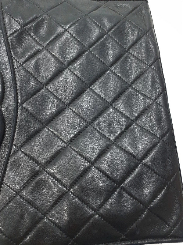 Chanel Chain Shoulder Matelasse Lambskin Leather Black Shoulder Bag #TB2876