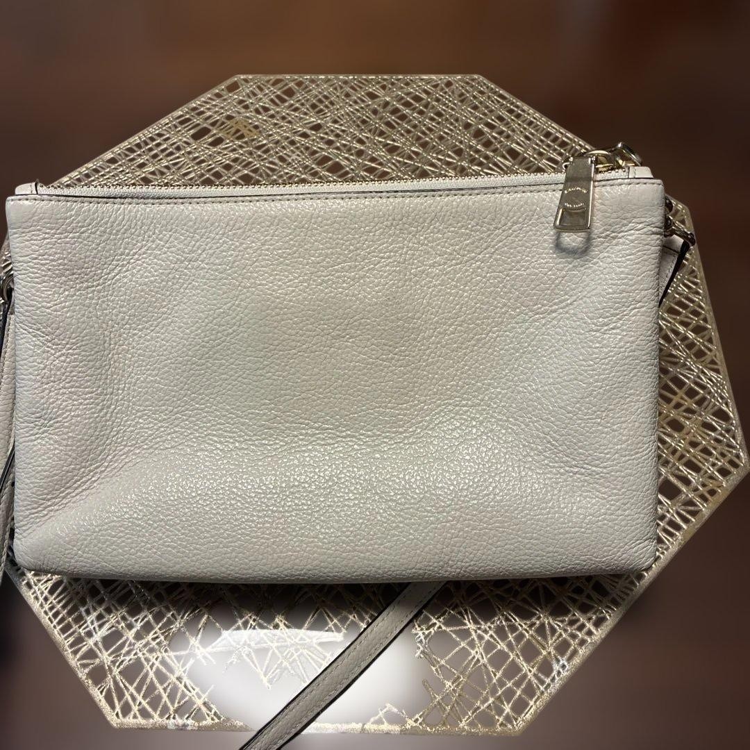 COACH shoulder bag leather white .
