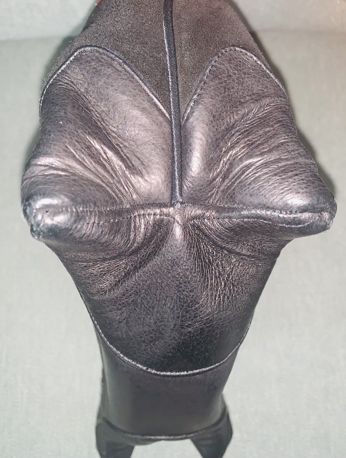 Leather/Suede Handbag with Silk Embroidered Trim By “OOVOO”