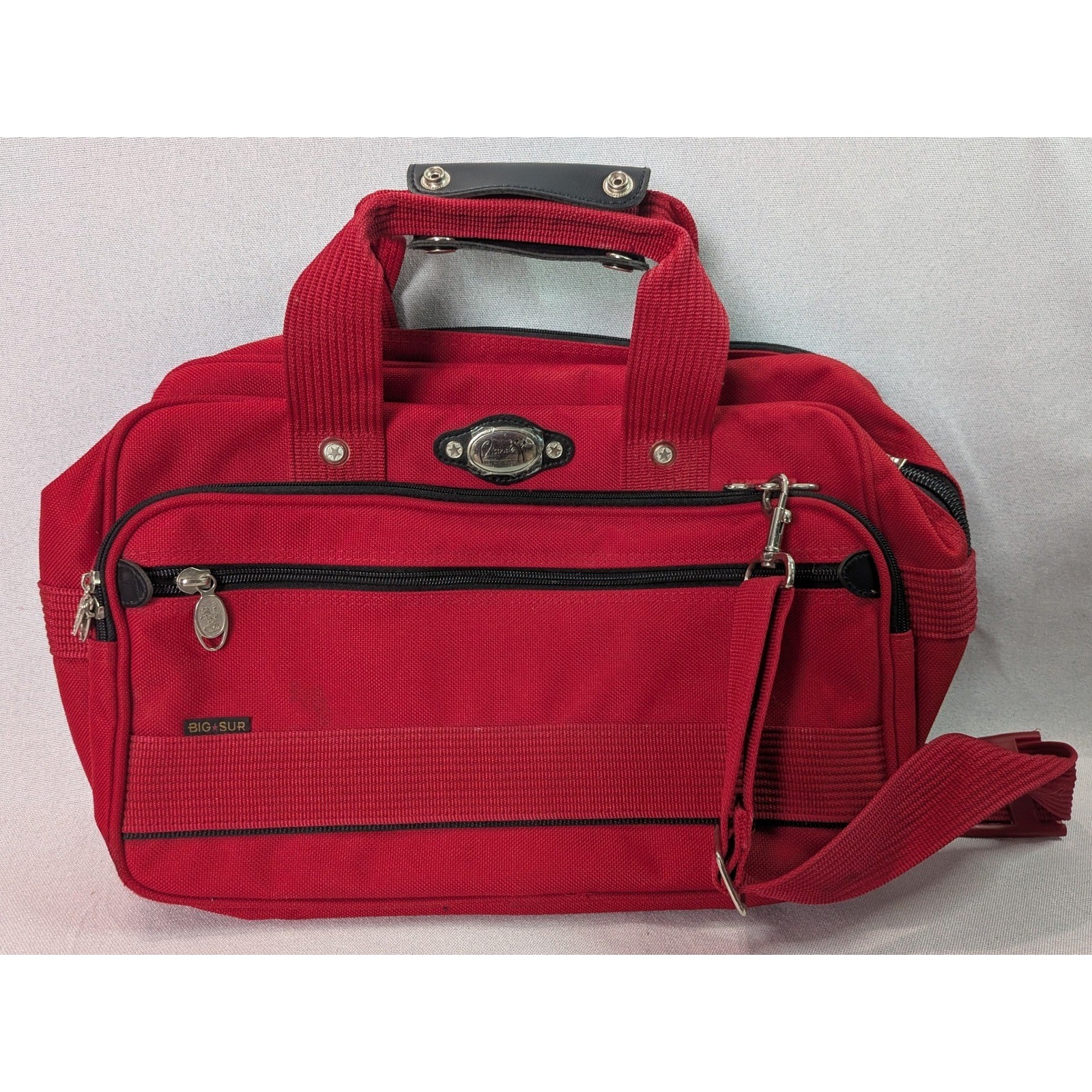Ricardo Beverly Hills Duffel Bag Women Medium Red Big Sur Carry On Canvas