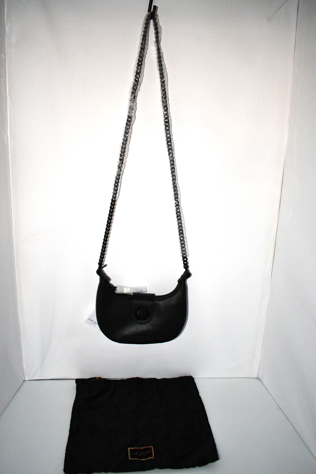 KURT GEIGER Chelsea Drench SMALL Hobo Crossbody in Black NWT