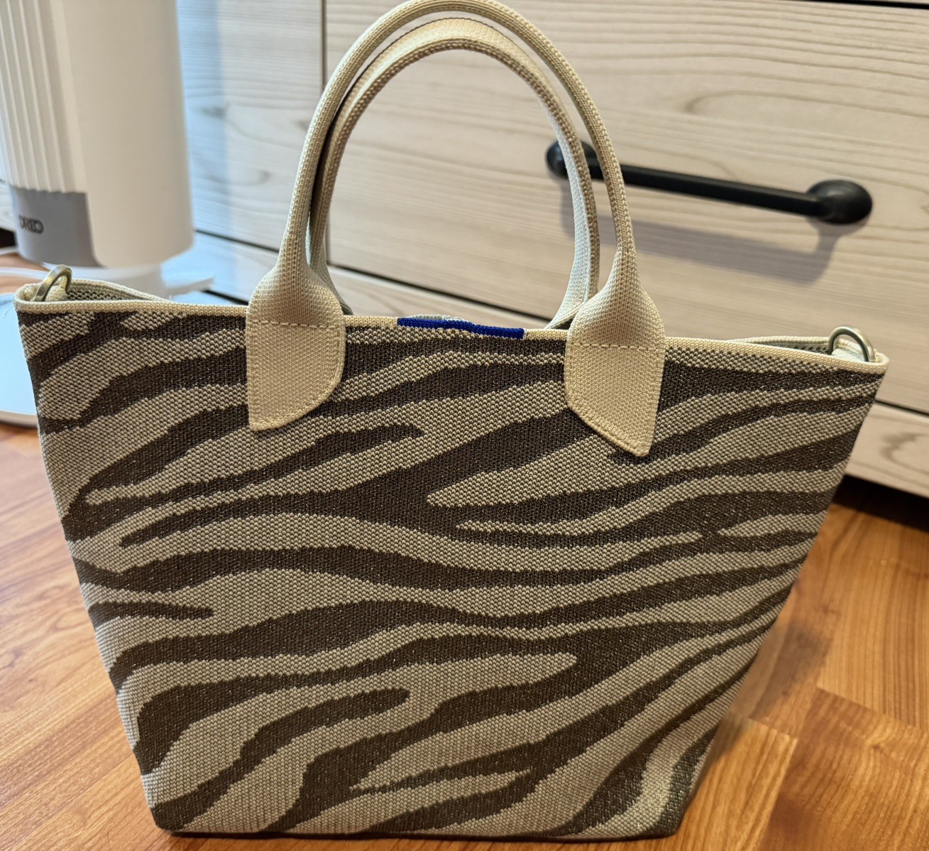 Rothy’s Lightweight Petite Tote Bag – Shimmer Zebra (discontinued) EUC