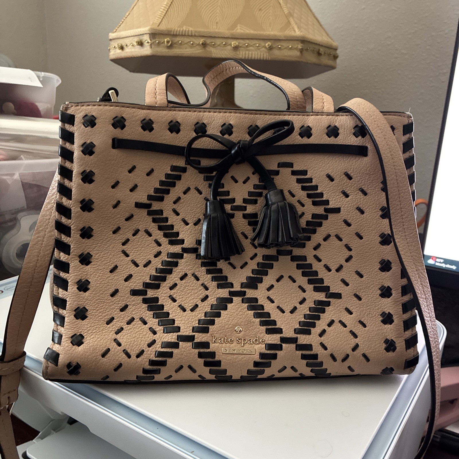 Kate Spade New York Hayes Street Isobel satchel featuring whipstitch detailing
