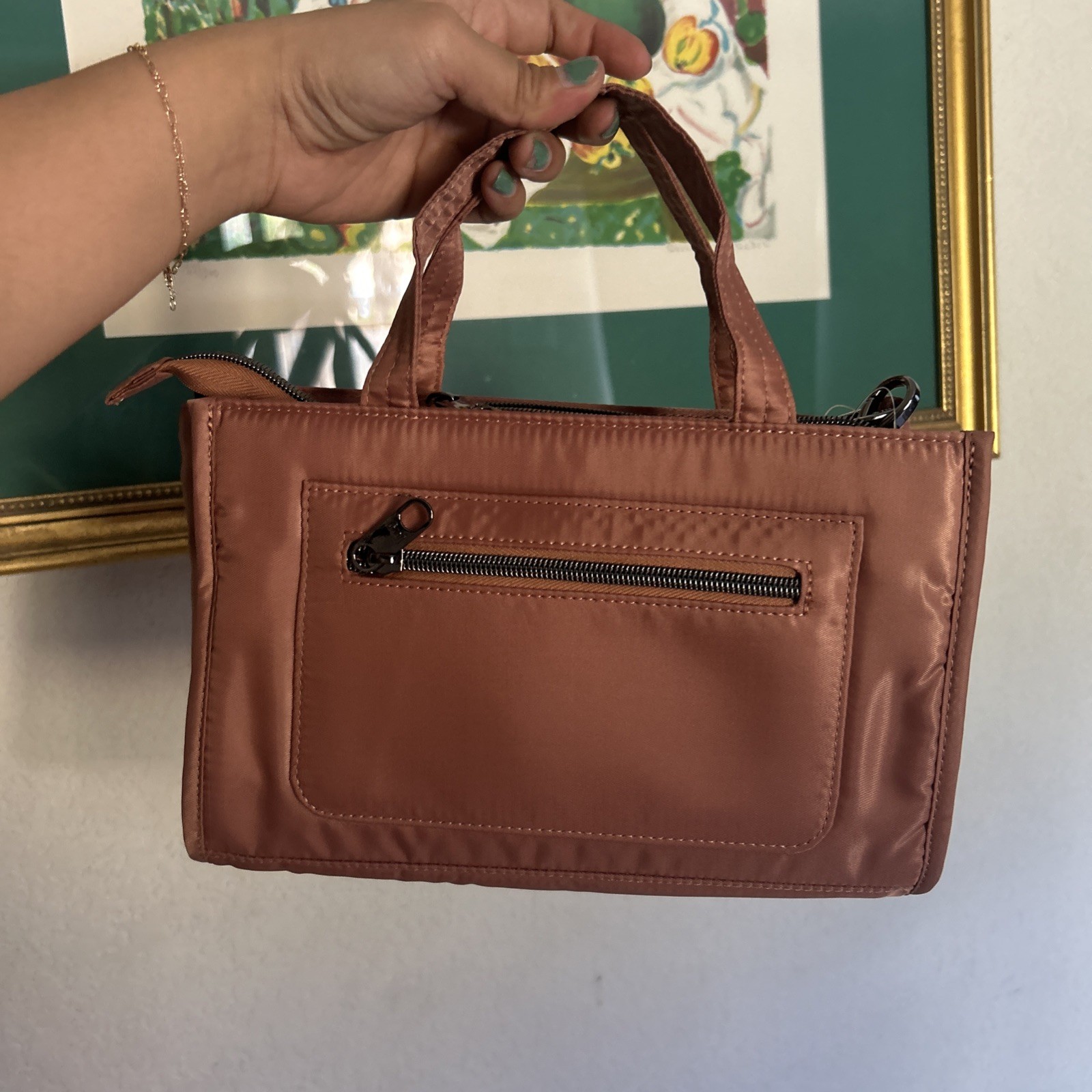 Lug Train Top Handle Crossbody Bag In Chai Latte NEW