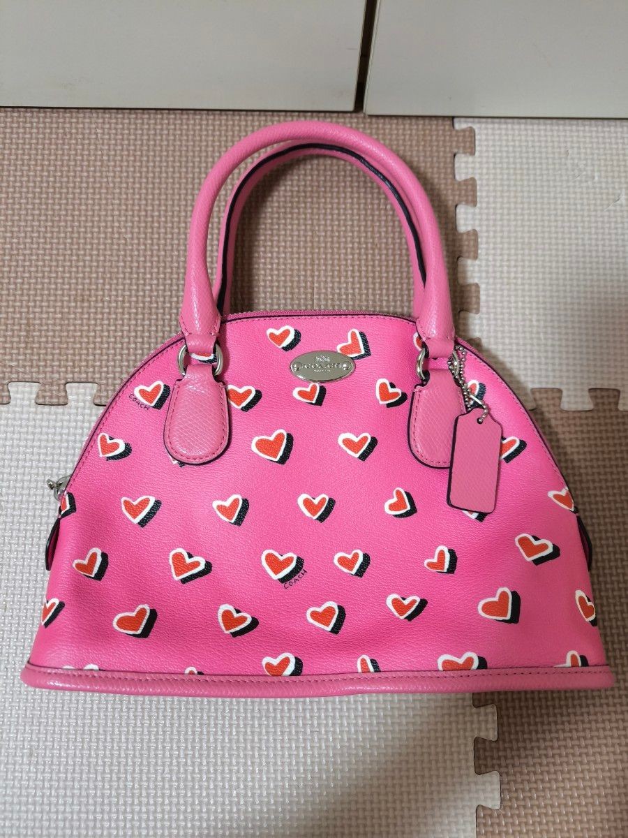 Coach Heart Mini 2way Bag Pink