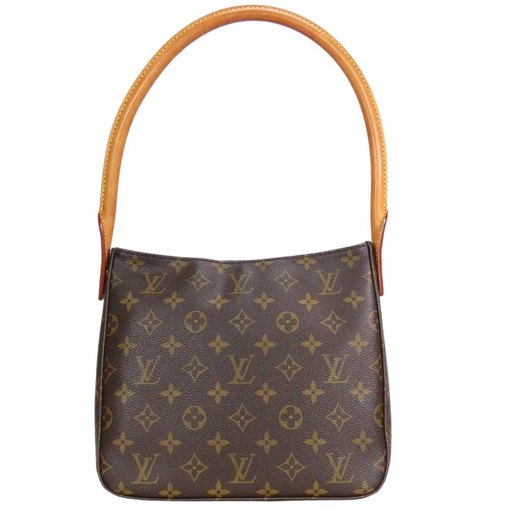 USED LOUIS VUITTON Shoulder Bag Looping MM M51146 Monogram/Nume leather Brow…