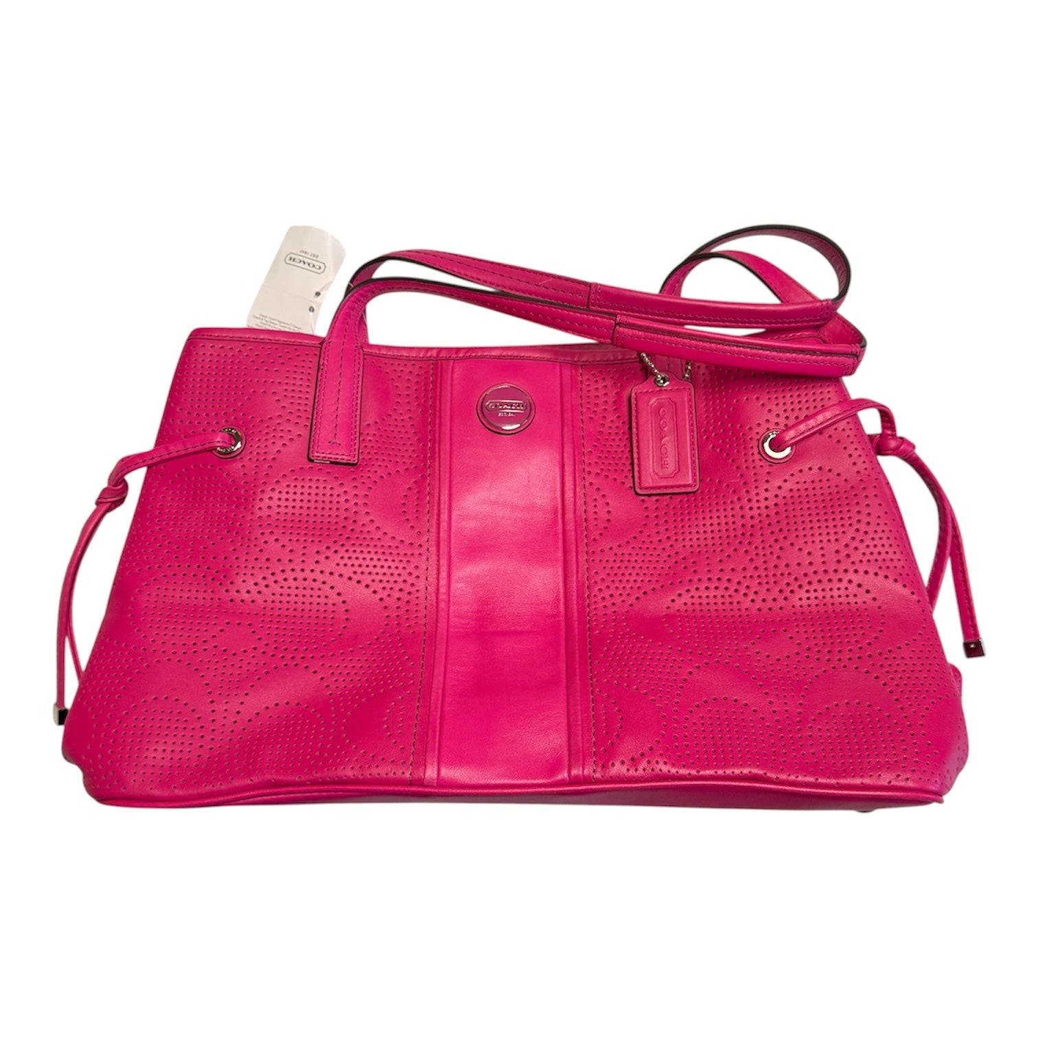 Coach SIS Perforated Leather Caryall Purse Tote Bag F21938