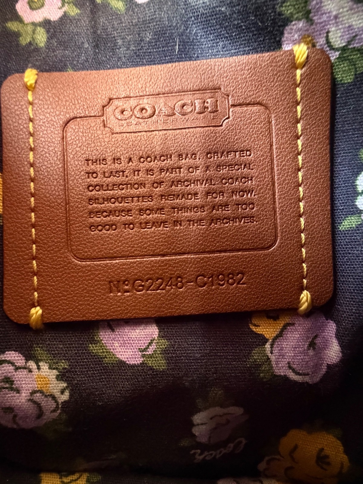 Vintage Coach Swinger Bag in Nylon with Rose Print Interior – Style C1982