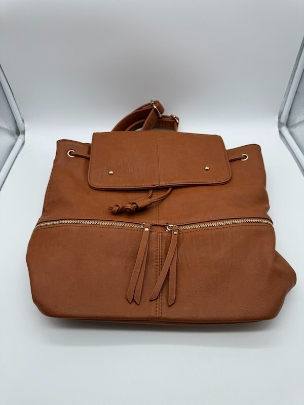 Hynes Eagle Faux Leather Ultra Chic Backpack Brown