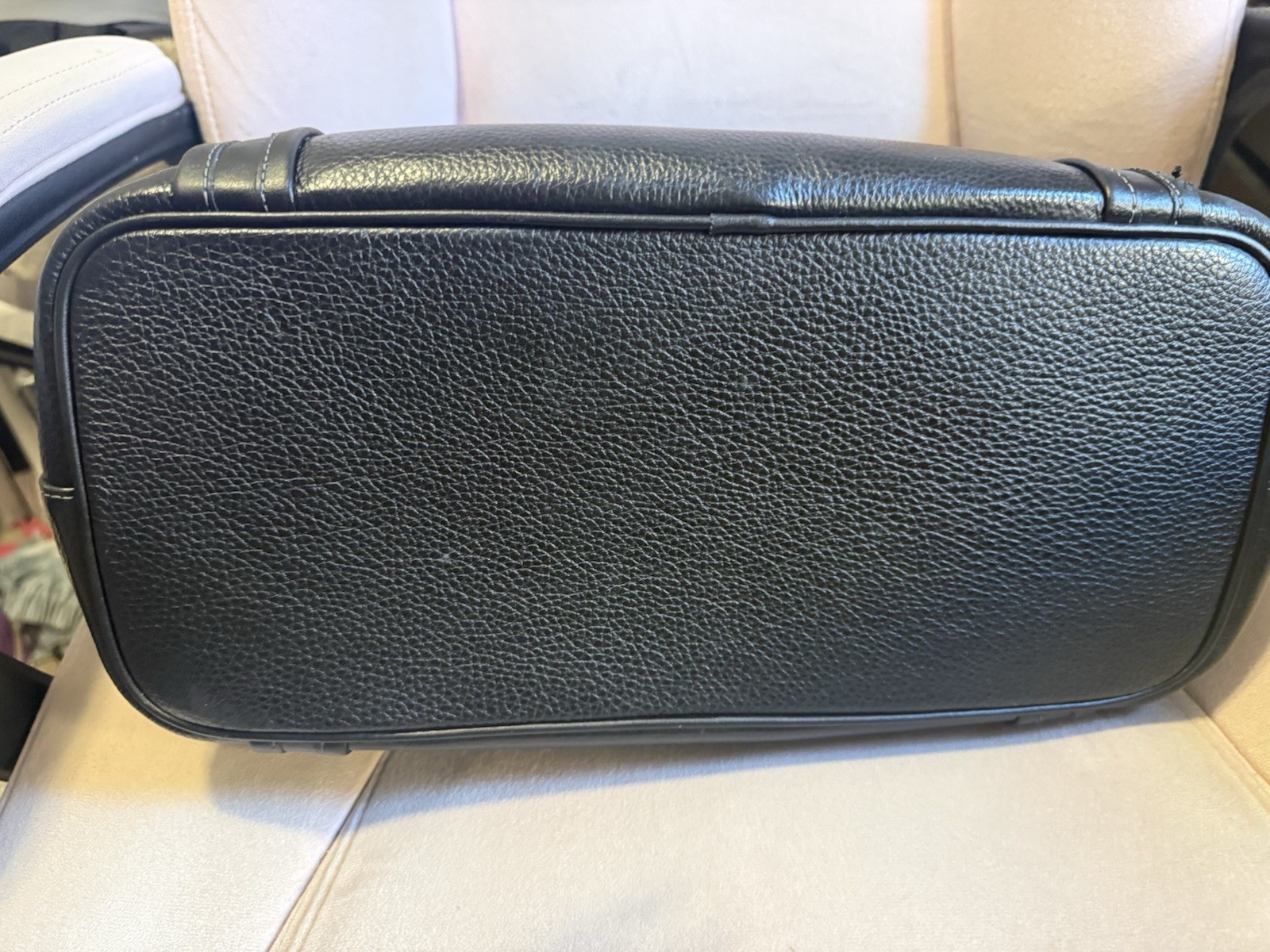 Coach Black Leather Metropolitan Briefcase Multiple Compartments