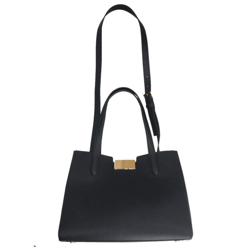 MARNI Bag: Pebble Calf Leather 2WAY Handbag Black W34.5H24D10.5cm w/tag;