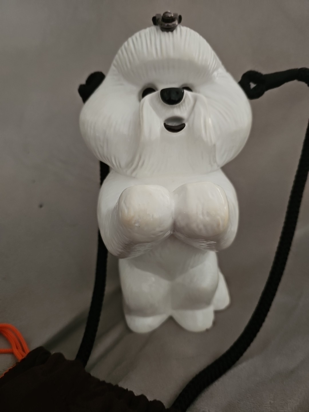 TIMMY WOODS BEVERLY HILLS WHITE BICHON FRISE DOG SHOULDER BAG PURSE ACACIA WOOD